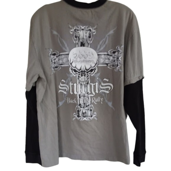 Bikers Design Sturgis Black Hills Rally TShirt Thermal Women's XL USA Cotton - Picture 3 of 10